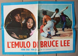(Set of 6) L'EMULO DI BRUCE LEE (HANG SUI) Italian Film Lobby Card 70s