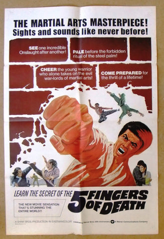 Five Fingers of Death Poster