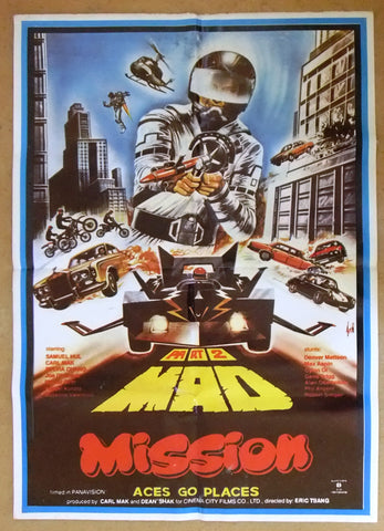 Mad Mission 2 {Karl Maka} 40x27" Original Lebanese Movie Poster 80s