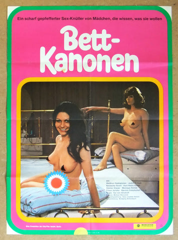 Bettkanonen (Heidrun Hankammer, Judith Fritsch) Original German Movie Poster 70s