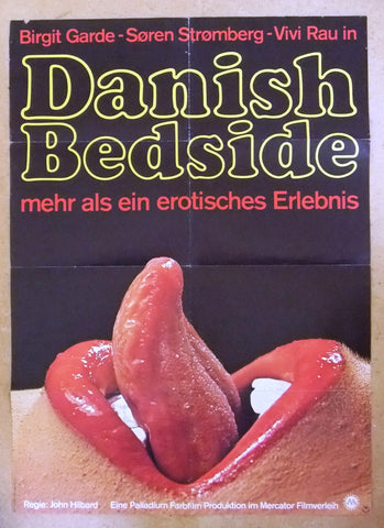 Danish bedside (Ole Soltoft, Vivi Rau) Original German Movie Poster 70s