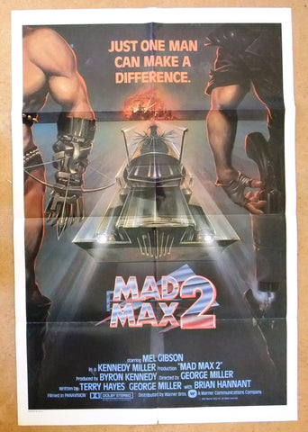Mad Max 2 (Mel Gibson) 41x27" US Original Movie Poster 80s