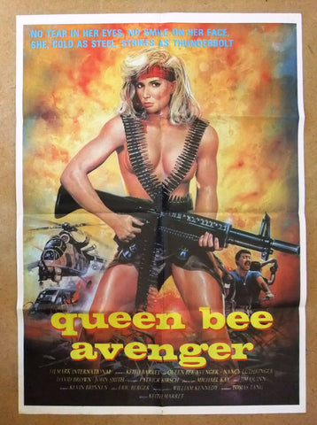 Queen Bee Avenger (Nancy Luthringer) 39x27" Lebanese Orginal Movie Poster 90s