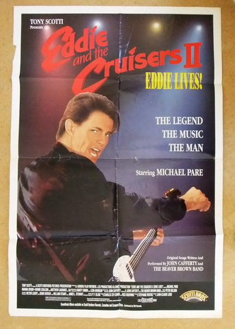 Eddie and the Cruisers II: Eddie Lives! 39x27" Lebanese Orginal Movie Poster 80s