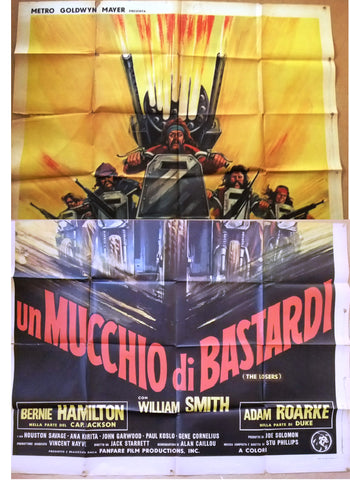 Un mucchio di bastardi (Adam Roarke) Italian Movie Poster Manifesto (4F) 70s