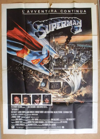 Superman 2 (Christopher Reeve) Italian Movie Poster Manifesto (2F) 80s
