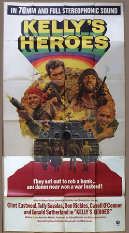 3sh Kelly's Heroes {Clint Eastwood} Original 41x81 Movie Poster 70s
