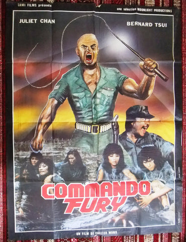 Commando Fury {Li-Yun Chen} 47"x63" Original French Movie Poster 80s