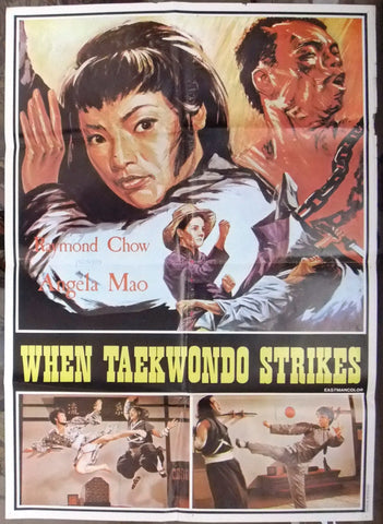 When Taekwondo Strikes (Angela Mao) Kung Fu Lebanese Movie Poster 70s