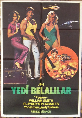 Yedi Belalilar, Seven {William Smith} Turkish Original Movie Poster 70s