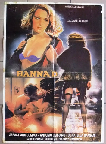 Hanna D. {Ann-Gisel Glass} 39x27" Original Lebanese-style Movie Poster 80s