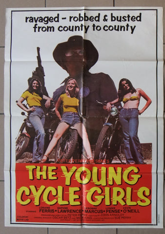 The Young Cycle Girls (Loraine Ferr) 27x39" Original Lebanese Movie Poster 70s