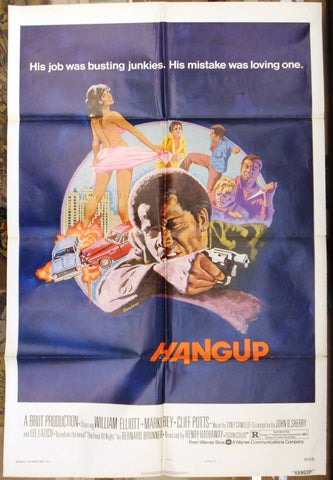 HANGUP (William Elliott) 41"x27" Original Movie US Poster 70s