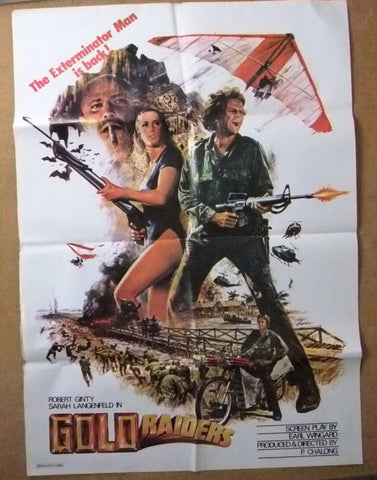 Gold Raiders {Robert Ginty} 39x27" Original Lebanese Movie Poster 80s