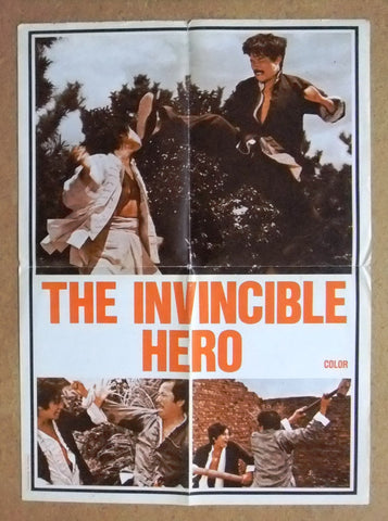 Invincible Hero 20x27" Lebanese Kung Fu Movie Poster 70s