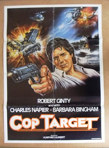 Cop Target (Robert Ginty) 39x27" Original Lebanese Movie Poster 90s
