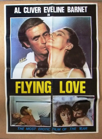 Flying Love Sex (Al Cliver) ORG 39x27" Lebanese Movie Poster 80s