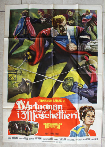 D'Artagnan contro i 3 moschettieri Italian 2F Movie Original Poster 60s