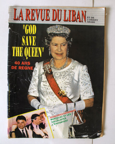 La Revue Du Liban Lebanese Queen Elizabeth II French Oversized G Magazine 1993