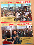 {Set of 8} Ponzio Pilato (Jean Marais) Italian Film Lobby Cards 60s
