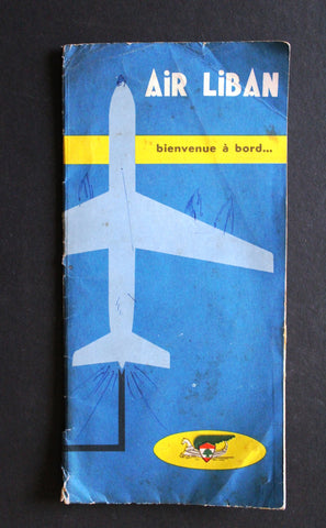 Middle East Airlines MEA Air Liban طيران الشرق الأوسط Original BROCHURE 1950s