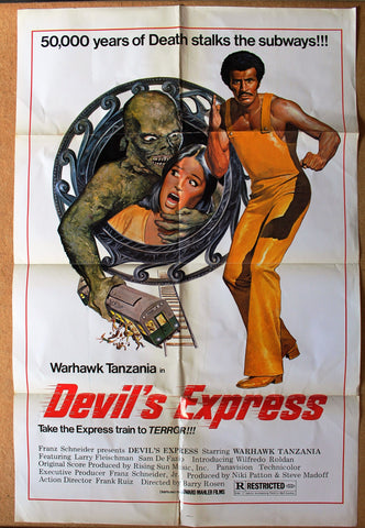 Devil's Express (Warhawk Tanzania) 41"x27" Original Movie US Poster 70s