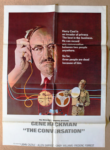 The Conversation (Gene Hackman) 37"x 27" Original Movie US Poster 70s