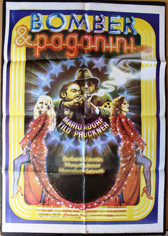 Bomber & Paganini 39x27" Lebanese Original Movie Poster 70s