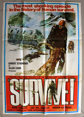Survive! (CLAY BLAIR, JR HUGO) 39x27" Lebanese Org Movie Poster 70s