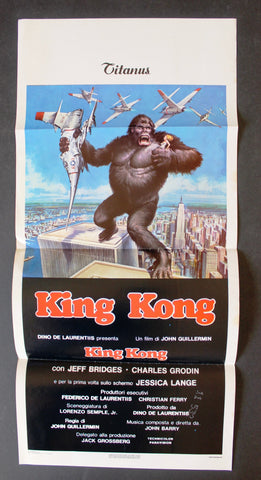 King Kong {Jeff Bridges} Italian Film Poster Locandina 70s