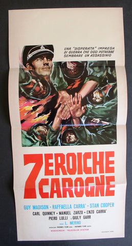 7 eroiche carogne {Guy Madison} Italian Film Poster Locandina 60s