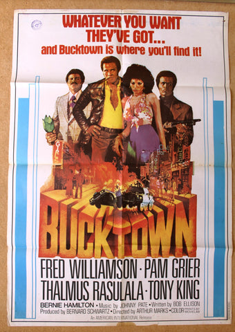 Bucktown (Fred Williamson) 27x39" Original Lebanese Movie Poster 70s