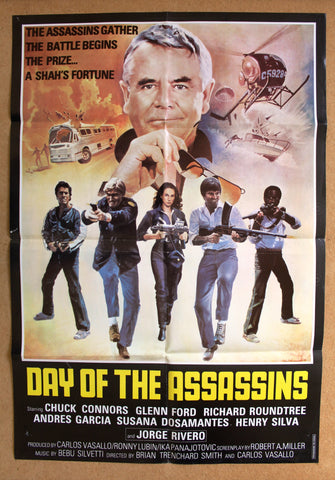 Day of the Assassin (Glenn Ford) 27x39" Original Lebanese Movie Poster 70s