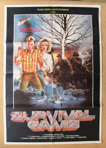 Survival Game (Mike Norris) 39"x 27" Original Lebanese Movie Poster 80s