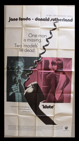 klute {Jane Fonda} Original 41x81 Movie Poster 70s