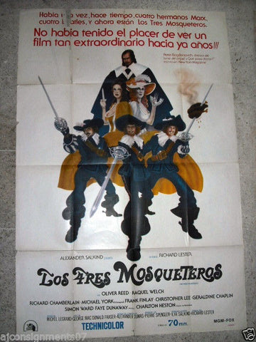 Three Musketeers Original Vintage Argentinean Film Poster 70s