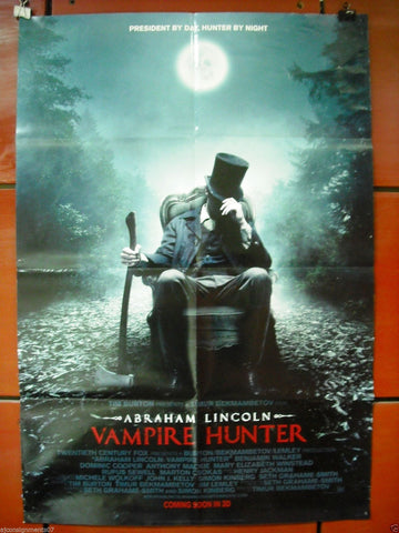 Abraham Lincoln : Vampire Hunter 40X27 Original Int. A Folded Movie Poster 2012