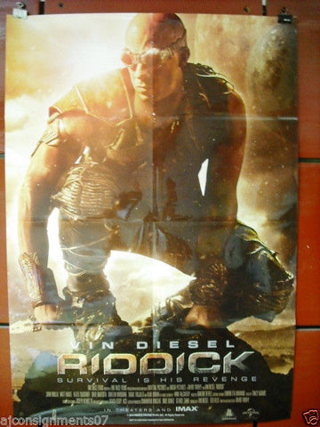 Riddick {Vin Diesel} 40"X27" Original Folded Movie Poster 2013