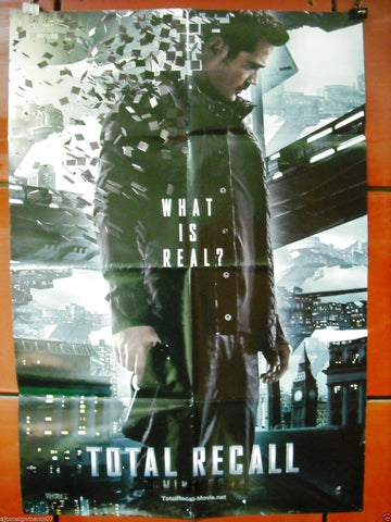 Total Recall {Colin Farrell} 40"X27" Original INT DB Folded Movie Poster 2012