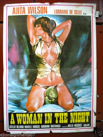 A Woman in the Night  (Otello Belardi) Original Lebanese Movie Poster 70s