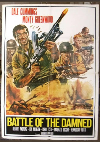 Battle of the Damned {Lex Monson} 39x27" Lebanese Original Movie Poster 60s