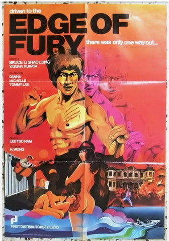Edge of Fury (Bruce Li, Yasuaki) Original Kung Fu Movie Rare Chinese Poster 70s
