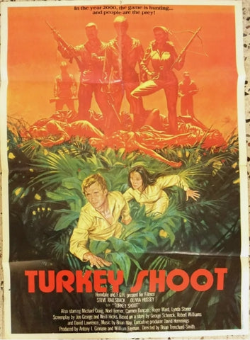 Turkey Shoot (Steve Railsback) 27x39" Original Lebanese Movie Poster 80s