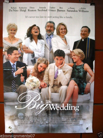 The Big Wedding {Robert De Niro} 40X27 Original Folded Movie Poster 2013