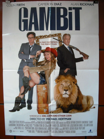 Gambit {Cameron Diaz} 40"X27" Original INT Folded Movie Poster 2012