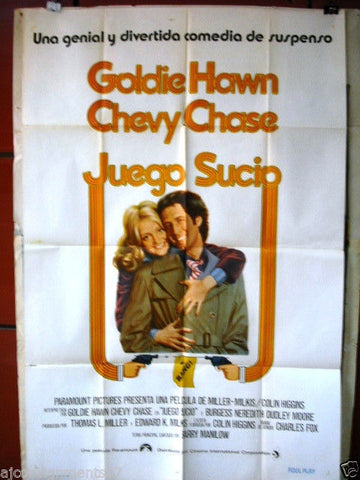 Foul Play Argentinean Movie Poster 70s