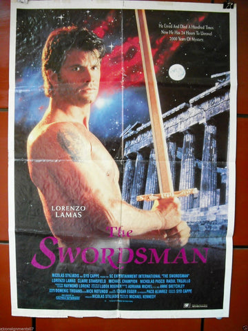 The Swordsman (Lorenzo Lamas) Original Lebanese Movie Poster 90s