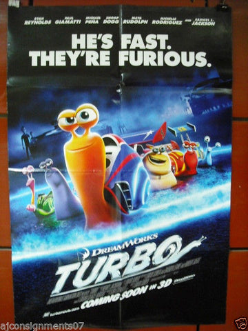 Turbo Original 27"x41" Orignal  Movie Poster 2013