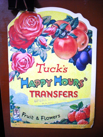 Tuck's Happy Hours Transfers No. 5  {Fruit & Flowers} Unused 1938