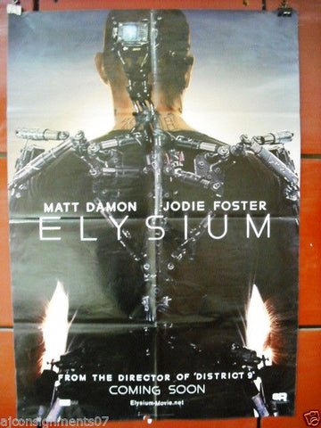 Elysium {Jodie Foster} VG Original 27"x41" Movie Poster 2013